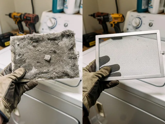 Professional lint trap cleaning by Montville Dryer Vent Cleaning in Montville